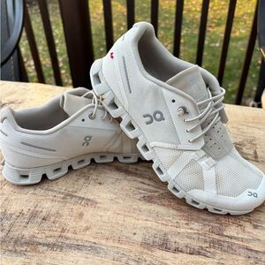 On Running Cream Athletic Sneakers